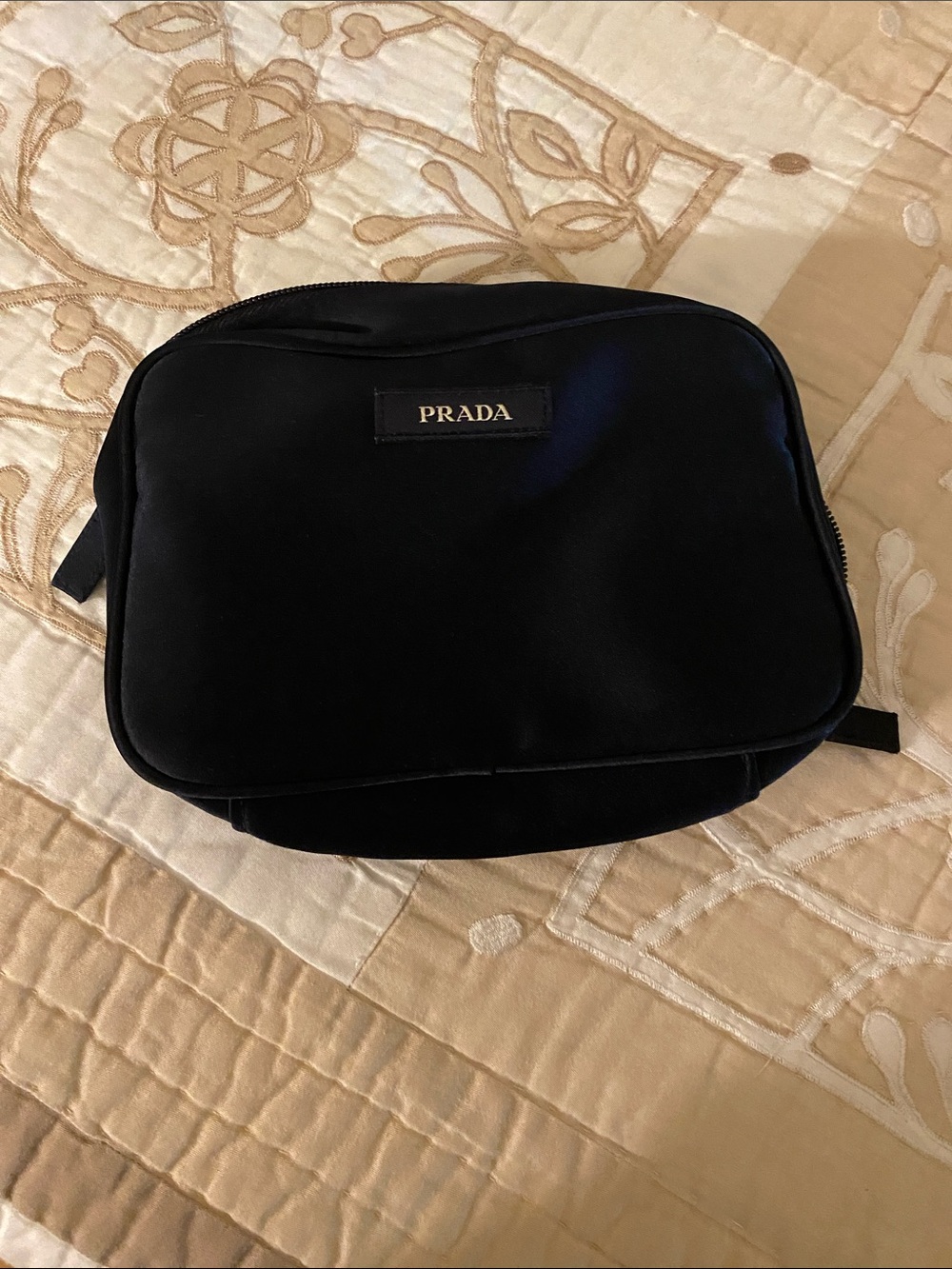 Prada Black Nylon Cosmetic Pouch